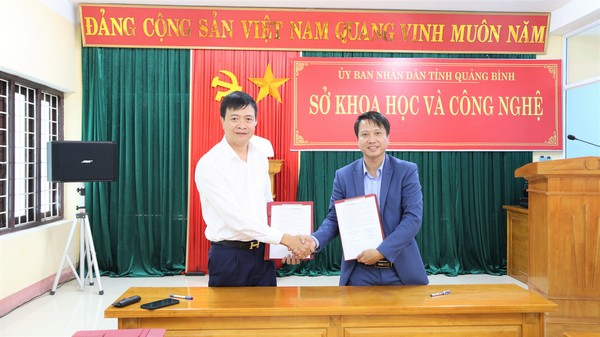 Sở Khoa học và Công nghệ tỉnh Quảng Bình làm việc với Đoàn công tác của Viện Nghiên cứu Khoa học miền Trung